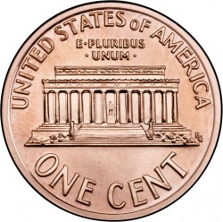 Lincoln Memorial penny - reverse design used between 1959-2008.